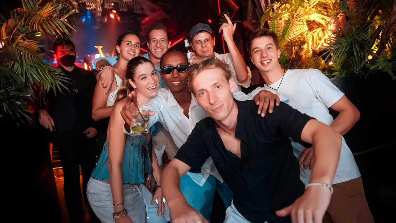 Nightlife atmosphere in a Bangkok speakeasy bar